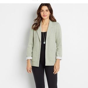 Maurice’s Light Green Knit Twill Boyfriend Blazer